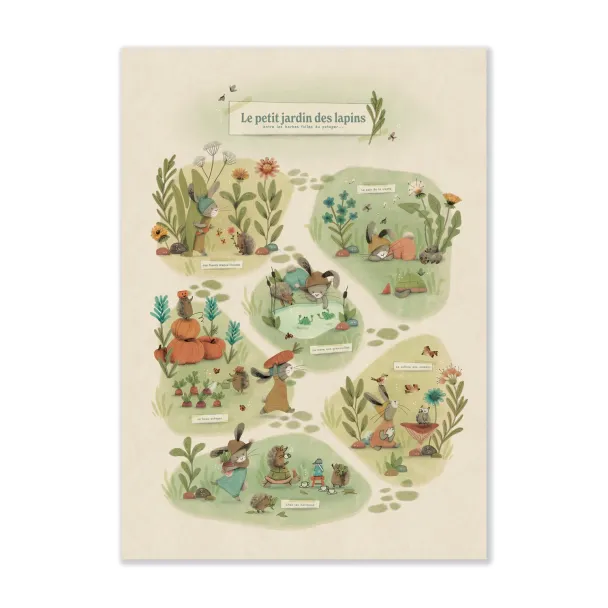 affiche-le-petit-jardin-50x70cm-trois-petits-lapins-moulin-roty-1.webp